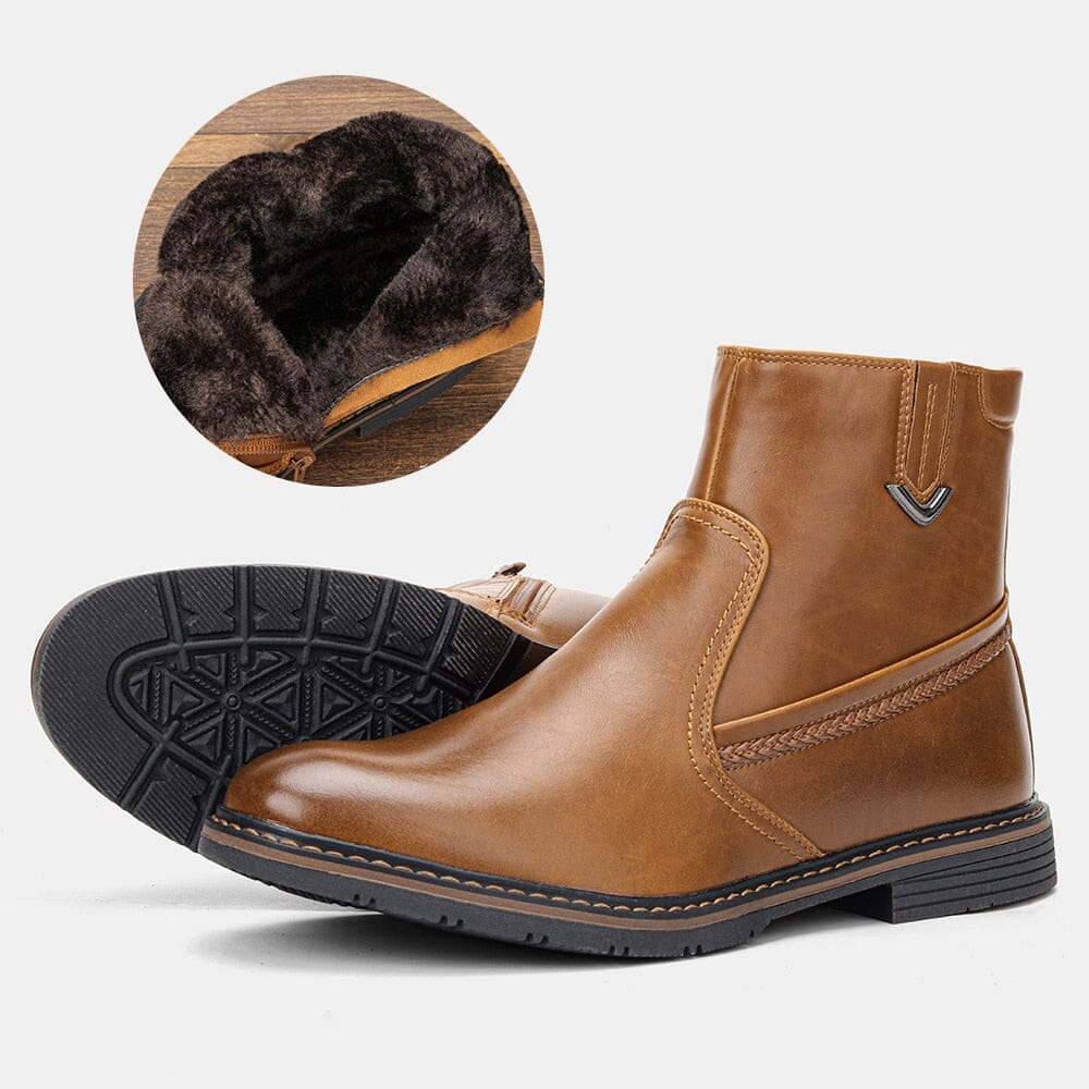 Bota de Couro Clássica Inglesa Bota de Couro Clássica Inglesa Espaço Shop Marrom 38 