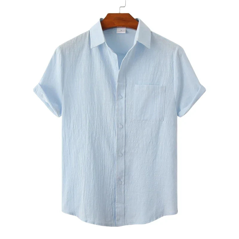 Camisa Masculina Basic Summer Camisa Masculina Basic Summer espaço shop Azul M 