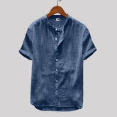 Camisa Masculina Casual Estilo Urbano Camisa Masculina Casual Estilo Urbano espaço shop AZUL M 