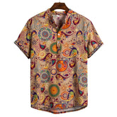 Camisa Masculina Estampada Floral Camisa Masculina Estampada Floral espaço shop M 