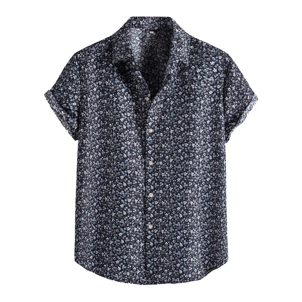 Camisa Masculina Floral Fresca Camisa Masculina Floral Fresca espaço shop M 