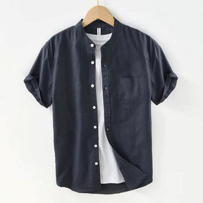 Camisa Masculina Linho Fresh Camisa Masculina Linho Fresh espaço shop Cinza Escuro PP 