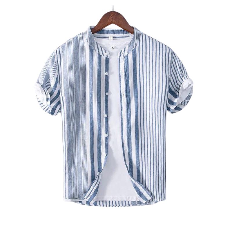 Camisa Masculina Linho Relax Camisa Masculina Linho Relax espaço shop Azul PP 