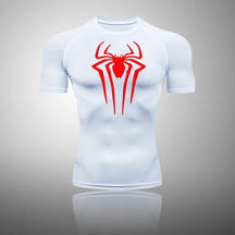 Camisa Masculina Rashgard Spider Camisa Masculina Rashgard Spider Sabinovision Branco e vermelho P 