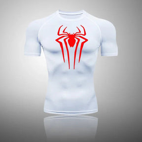 Camisa Masculina Rashgard Spider Camisa Masculina Rashgard Spider Sabinovision Branco e vermelho P 