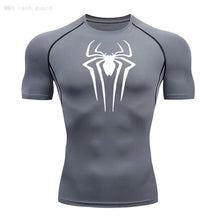 Camisa Masculina Rashgard Spider Camisa Masculina Rashgard Spider Sabinovision Cinza e Branco P 