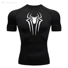 Camisa Masculina Rashgard Spider Camisa Masculina Rashgard Spider Sabinovision Preto e Branco P 