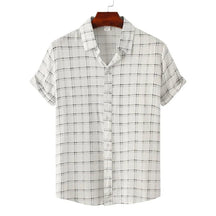 Camisa Masculina Xadrez Leve Camisa Masculina Xadrez Leve espaço shop Branco M 