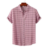 Camisa Masculina Xadrez Leve Camisa Masculina Xadrez Leve espaço shop Rosa M 