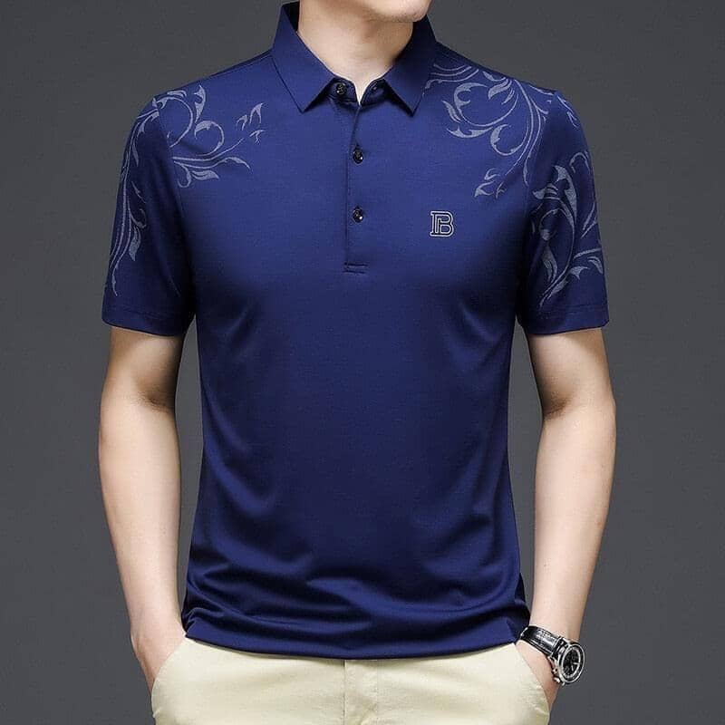 Camisa Polo Masculina Class Fit Camisa Polo Masculina Class Fit Comand Shoes Azul Marinho P 