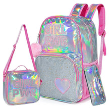 Conjunto De Mochila Escolar Feminina Refletiva Kit Completo comandshoes Pink 