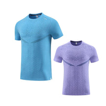 - Kit Camisa de Nylon Masculina respirável Compre 1 leve 2 1 organax Azul e Roxo P 