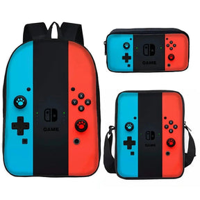 Kit Mochila Escolar Masculina Estampa Vídeo Game Acompanha Estojo E Lancheira Kit Mochila Escolar Masculina Estampa Vídeo Game Acompanha Estojo E Lancheira comandshoes Preto 