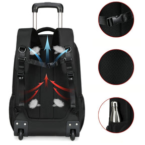 Mochila de Viagem com Rodas - Compartimento para Laptop Mochila de Viagem com Rodas - Compartimento para Laptop comandshoes 