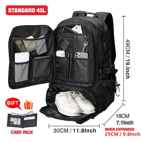 Mochila de Viagem Militar Expansível USB - Capacidade 17.3 Mochila de Viagem Militar Expansível USB - Capacidade 17.3 comandshoes 45L 