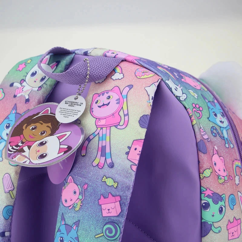 Mochila Escolar Infantil Feminina Desenho Animado Com Brilho comandshoes 