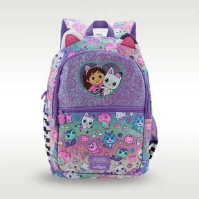 Mochila Escolar Infantil Feminina Desenho Animado Com Brilho comandshoes 