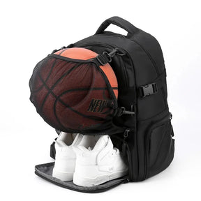 Mochila Esportiva De Basquete Com Compartimentos Para Bola E Sapato Mochila Esportiva De Basquete Com Compartimentos Para Bola E Sapato comandshoes Preto 