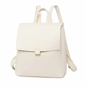 Mochila Feminina Elegante Design Retrô Quadrado Material Resistente comandshoes White 13 inches 