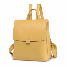 Mochila Feminina Elegante Design Retrô Quadrado Material Resistente comandshoes Yellow 13 inches 