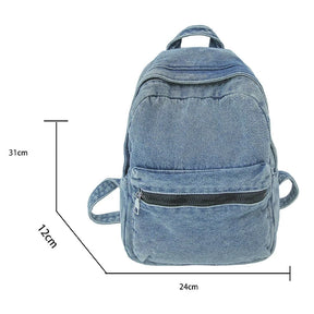 Mochila Jeans Multifuncional Clássica Material Confortável comandshoes 