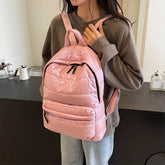 Mochila Unissex Multifuncional Acolchoada Envernizada Mochila Unissex Multifuncional Acolchoada Envernizada comandshoes Rosa 