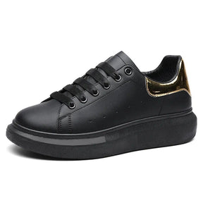 Tênis Masculino Casual - New Walk Tênis Masculino Casual - New Walk COMAND SHOES Preto e Dourado 37 